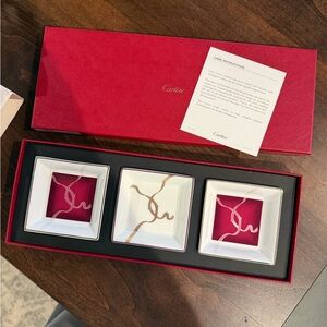 CARTIER Entrelacés De Small Trinket Trays Set Of Three